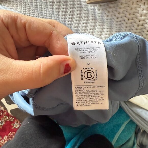 Athleta Zip-up Blue Workout Jacket - Picture 4 of 4